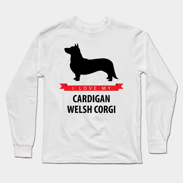 I Love My Cardigan Welsh Corgi Long Sleeve T-Shirt by millersye